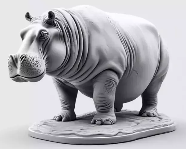 Ocean Spirit Hippocampus Sculpture 3D print model