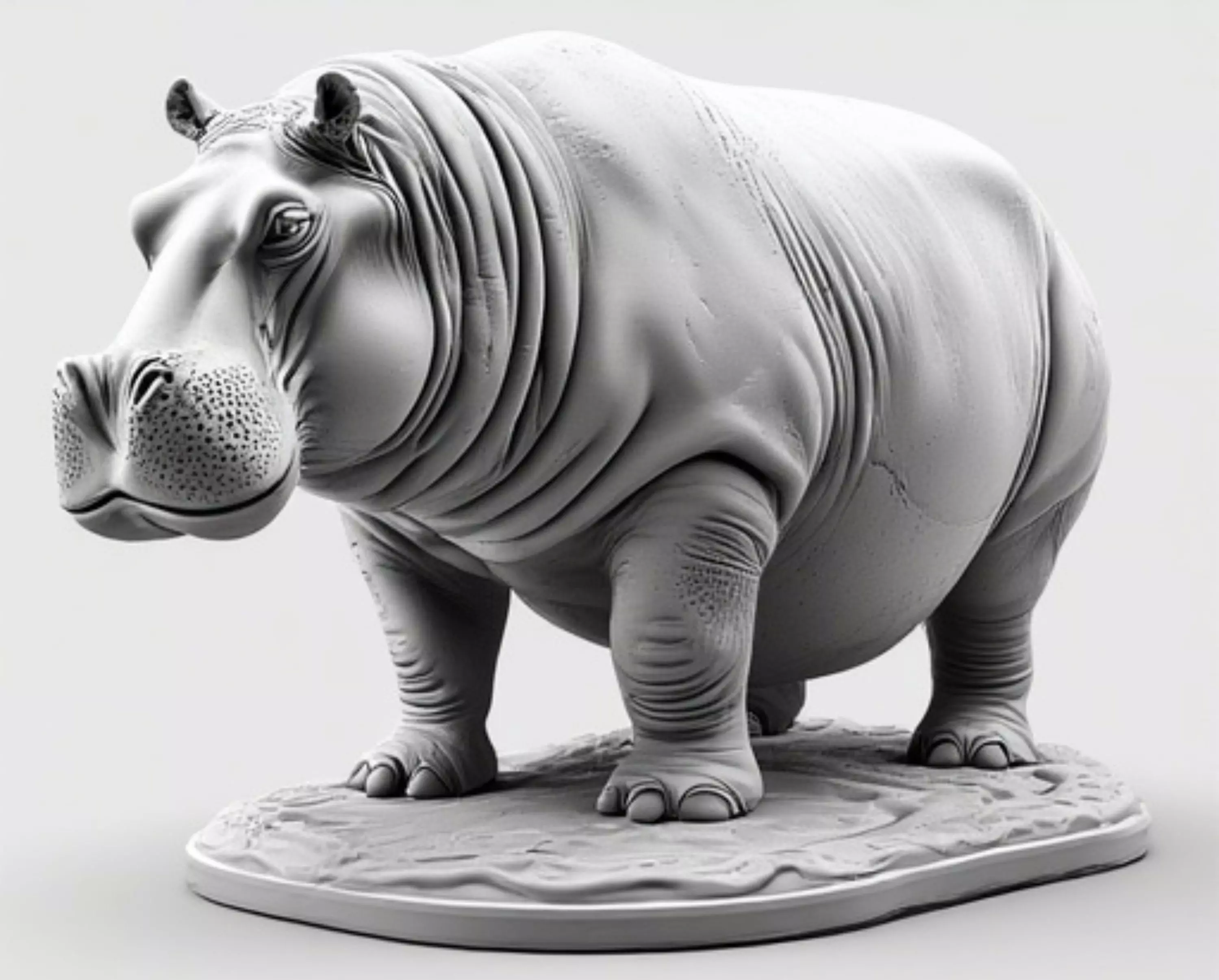 Ocean Spirit Hippocampus Sculpture 3D print model