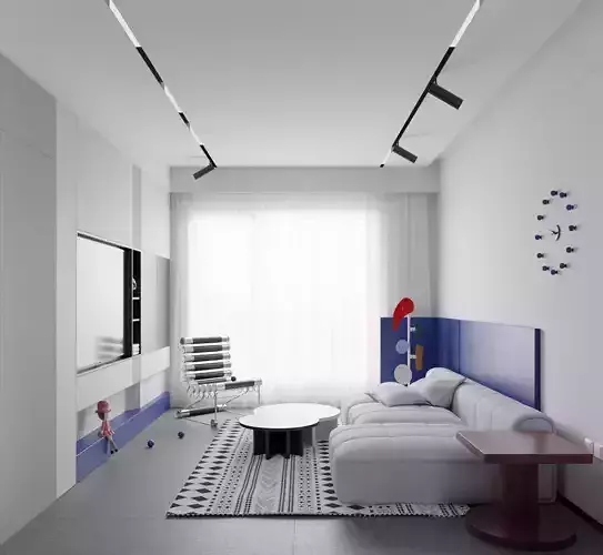 Modern living room dining room interior scenes 466