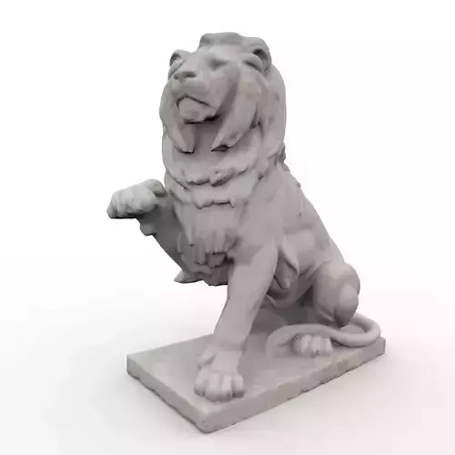 Classic lion with high resolution PBR textures 3D model