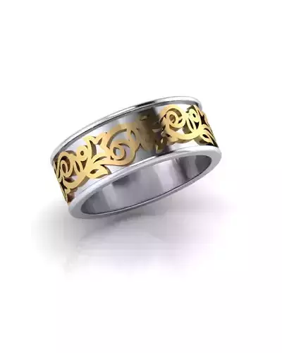 floral eternity gold ring 