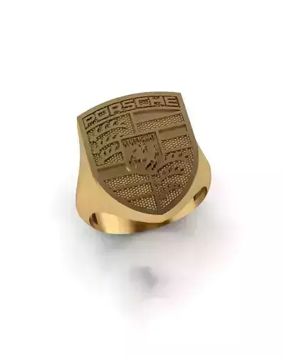 Porsche Logo signet ring