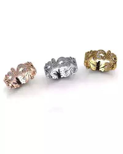 floral eternity jewelry ring 