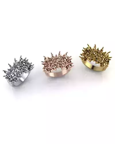 marquise and round jewelry ring 