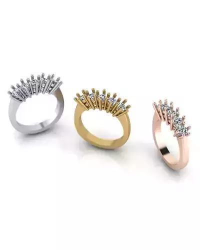 5 stone engagement jewelry ring 