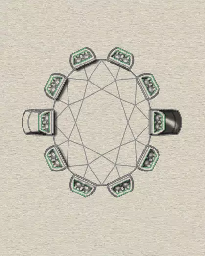 oval halo jewelry ring  3D print model_4