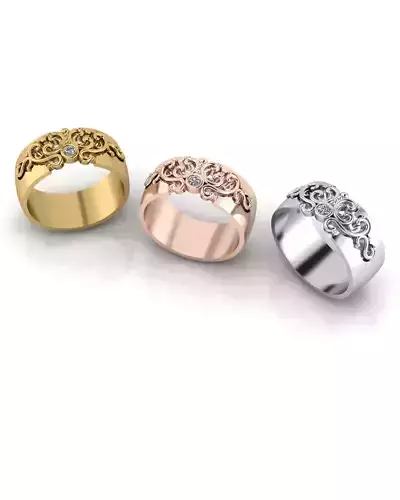 floral engagement jewelry ring 