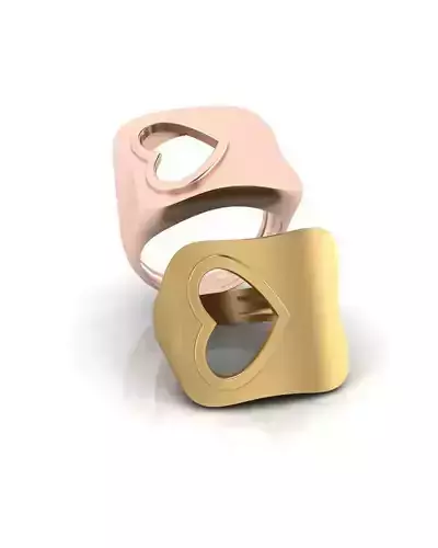 love heart gold ring 
