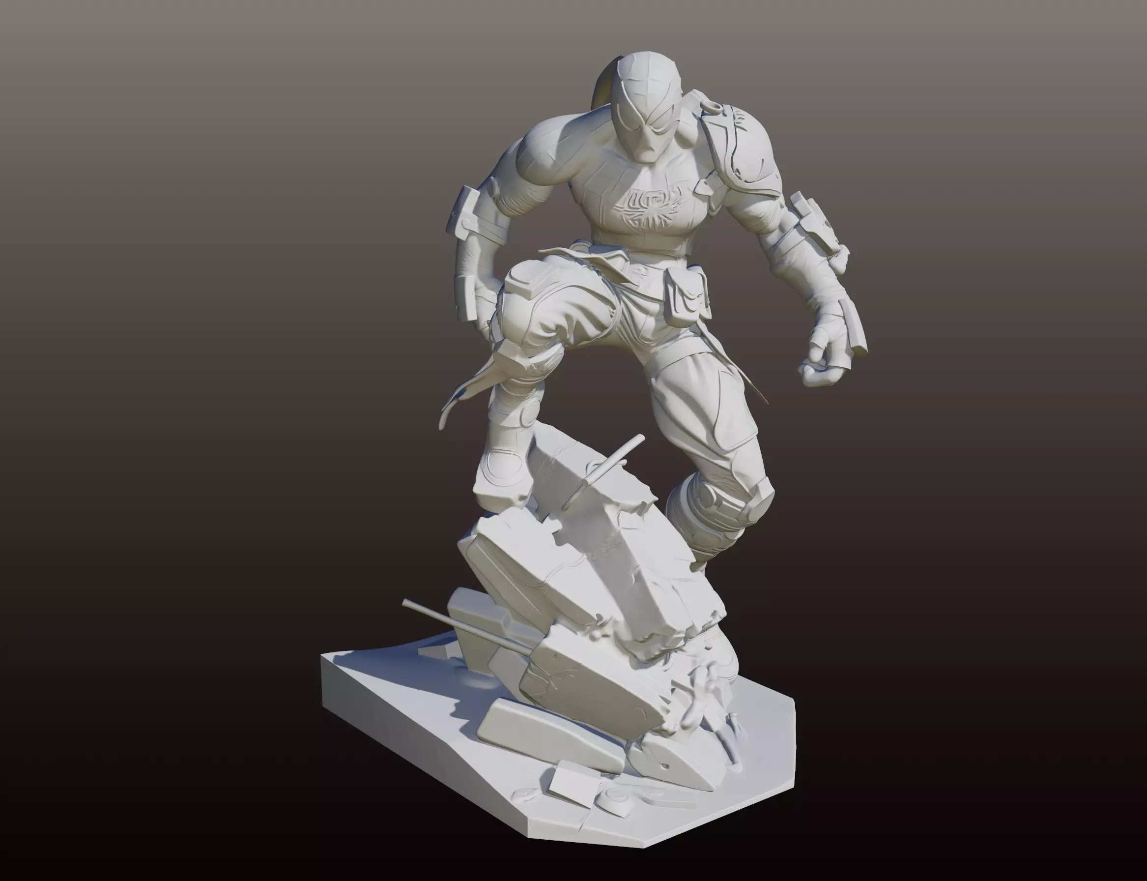 Spiderman Camo Suit STL Collectible 3D Model 3D print model_3