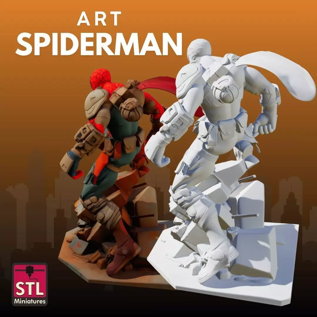 Spiderman Camo Suit STL Collectible 3D Model 3D print model_7