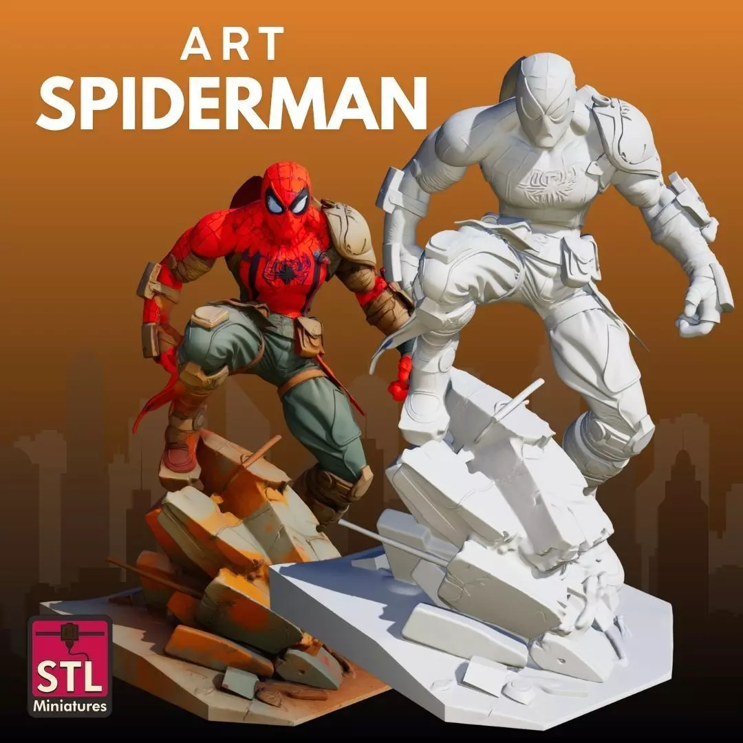 Spiderman Camo Suit STL Collectible 3D Model 3D print model_6