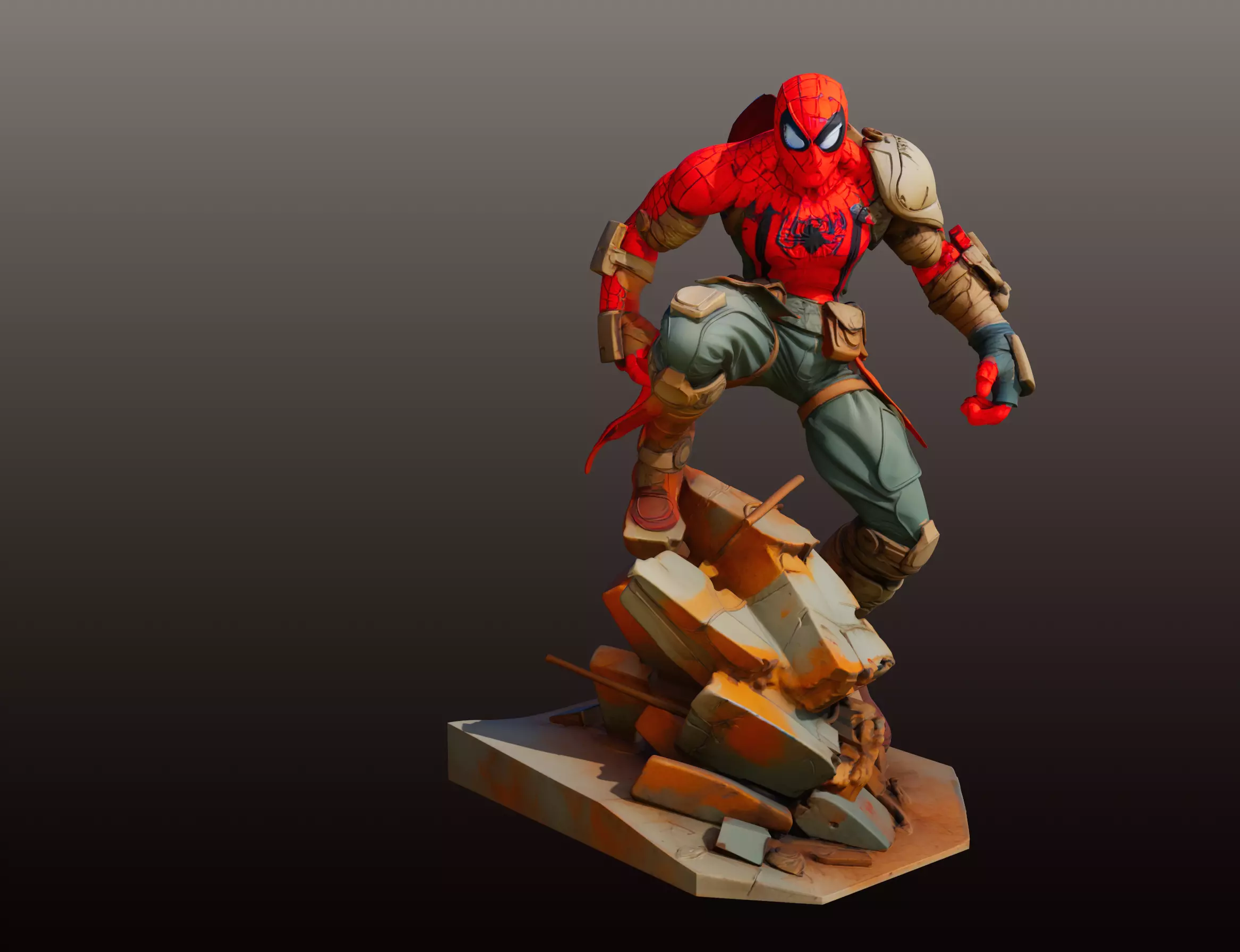 Spiderman Camo Suit STL Collectible 3D Model 3D print model_0