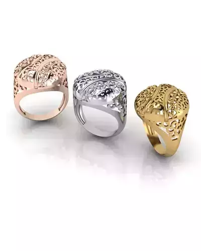 engraved fusion gold ring 