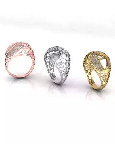 fusion pave setting jewelry ring 