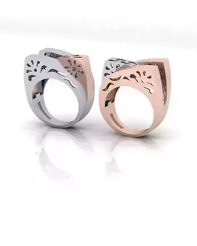 2 part fusion gold ring 