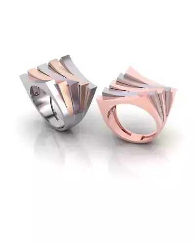 3 part luxury gold ring 