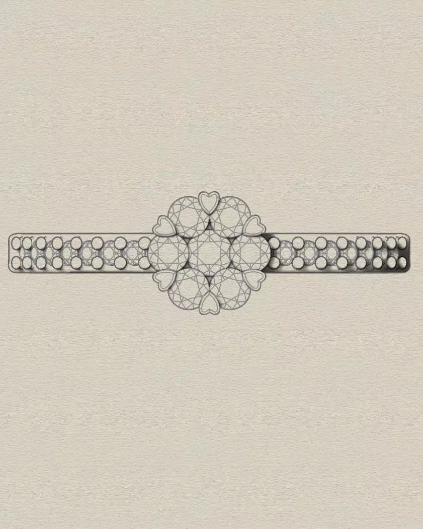 flower setting engagement jewelry ring  3D print model_3