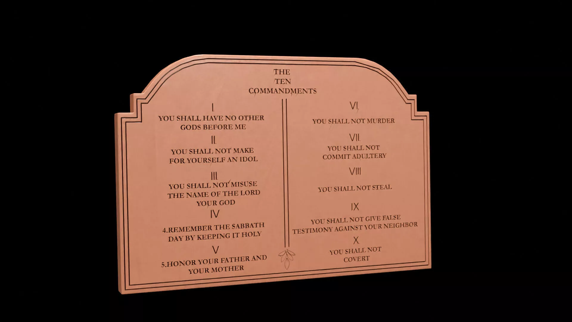 The Ten Commandments 3D Printable Model 3D print model