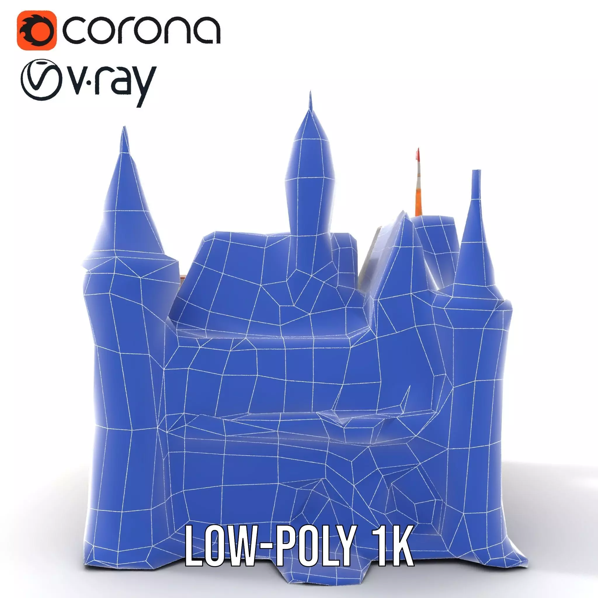 Enchanting Medieval Castle model pack Low-poly 3D model_23