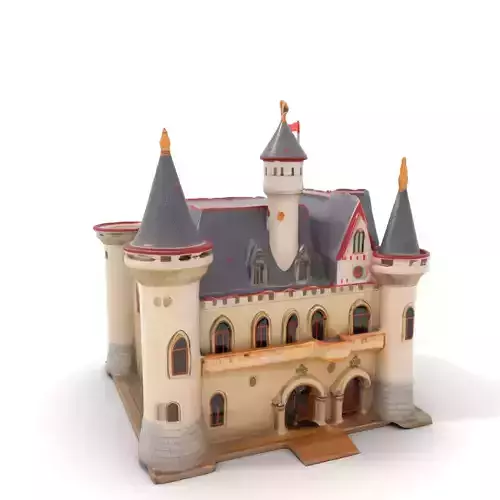 Enchanting Medieval Castle model pack Low-poly 3D model Enchanting Medieval Castle model pack Low-poly 3D model