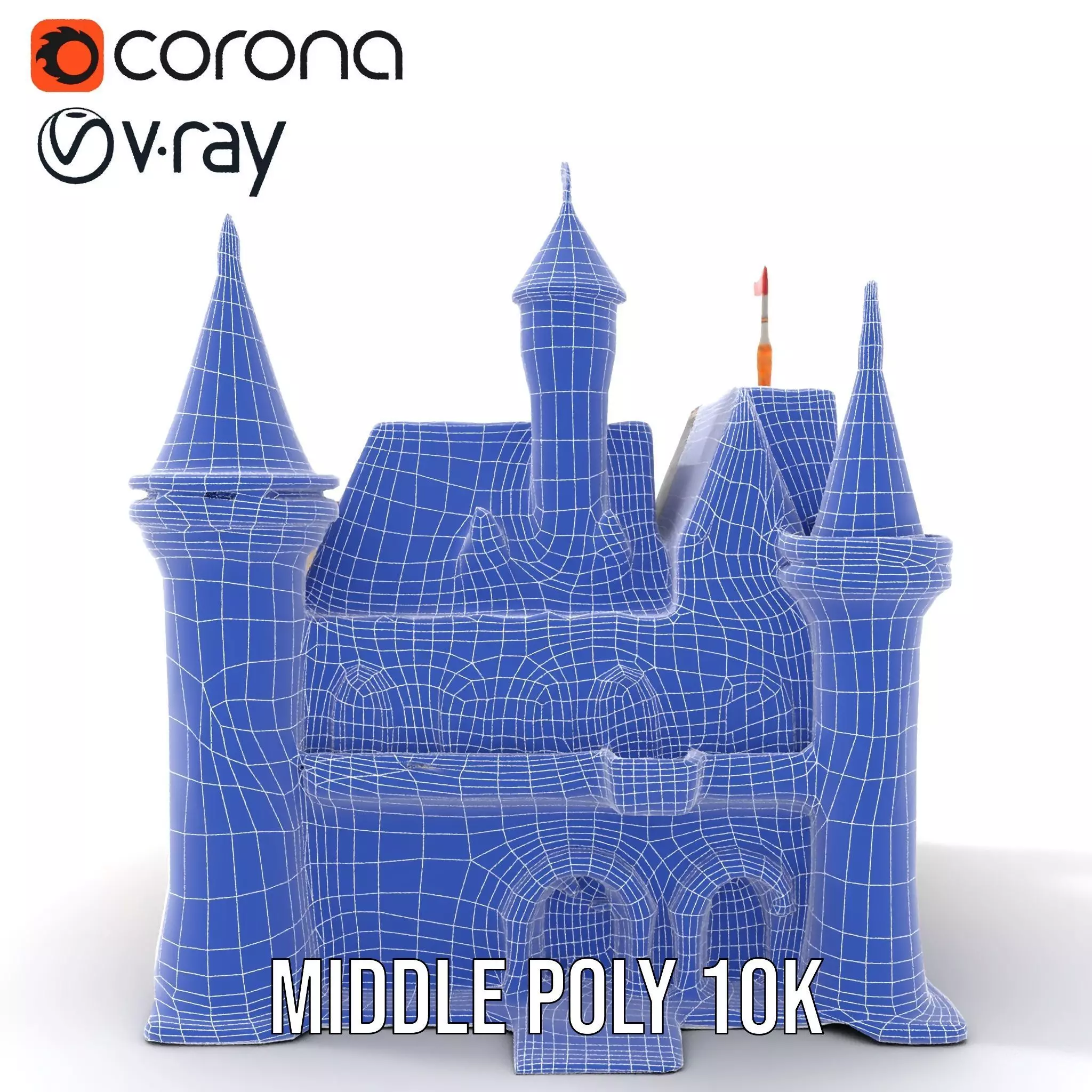 Enchanting Medieval Castle model pack Low-poly 3D model_25