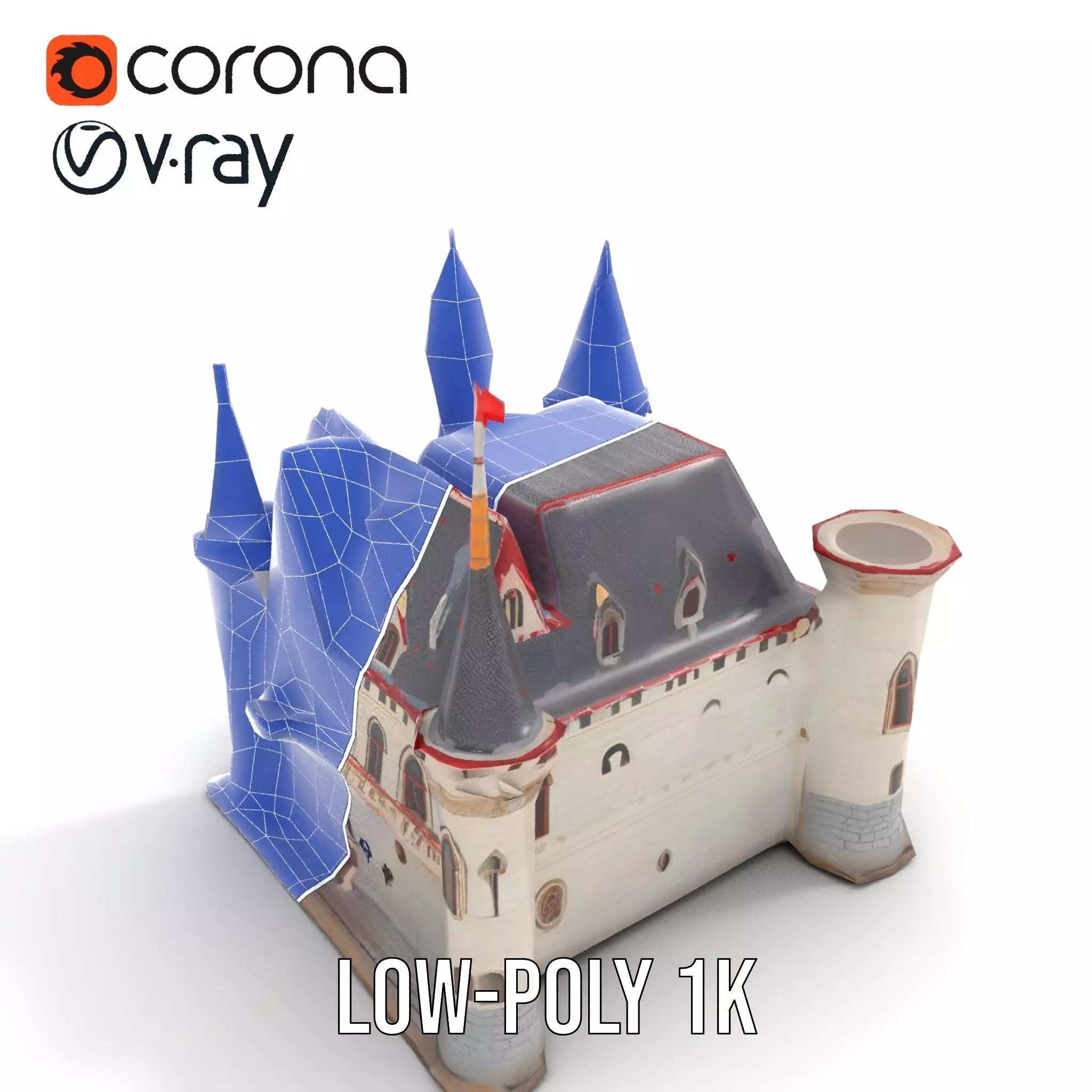 Enchanting Medieval Castle model pack Low-poly 3D model_26