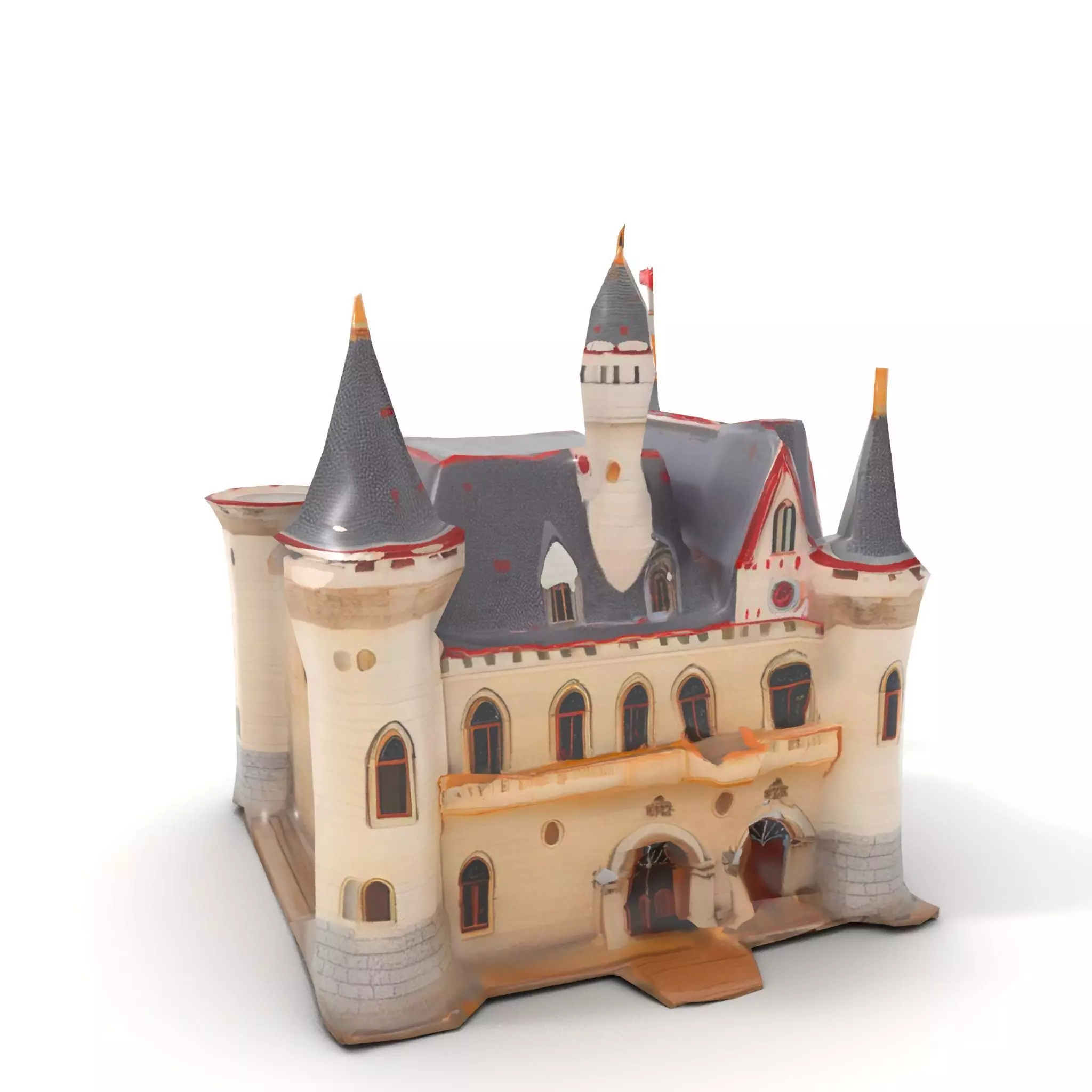 Enchanting Medieval Castle model pack Low-poly 3D model_8