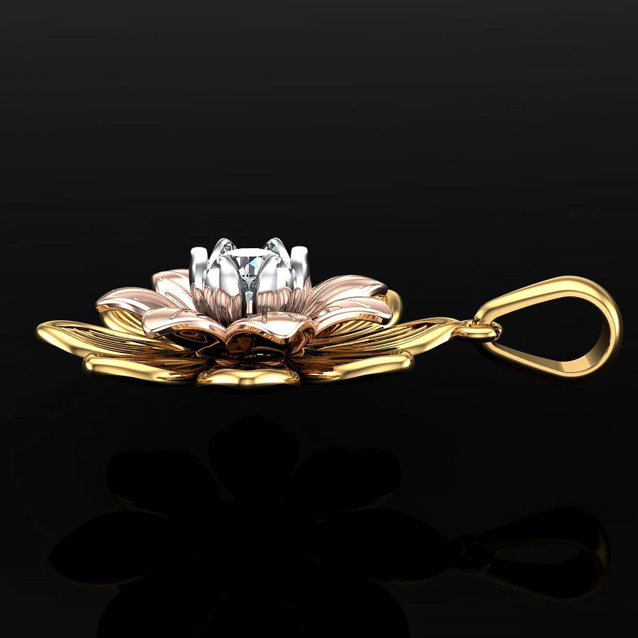 Lily flower 3D print model_1