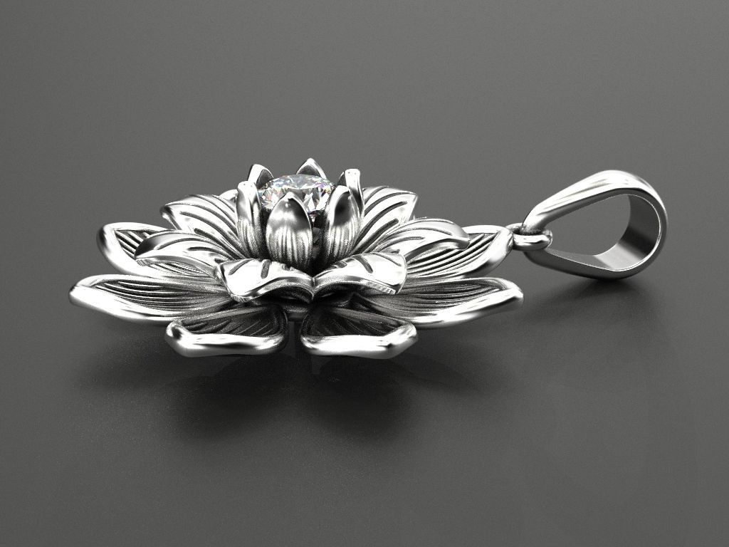 Lily flower 3D print model_7