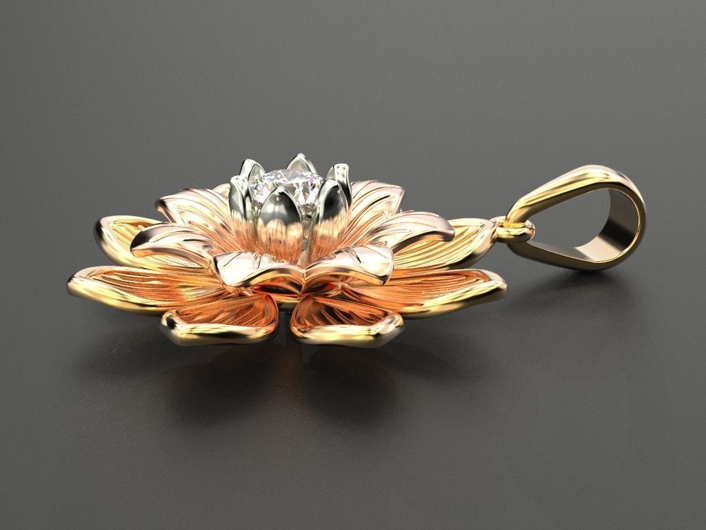 Lily flower 3D print model_2