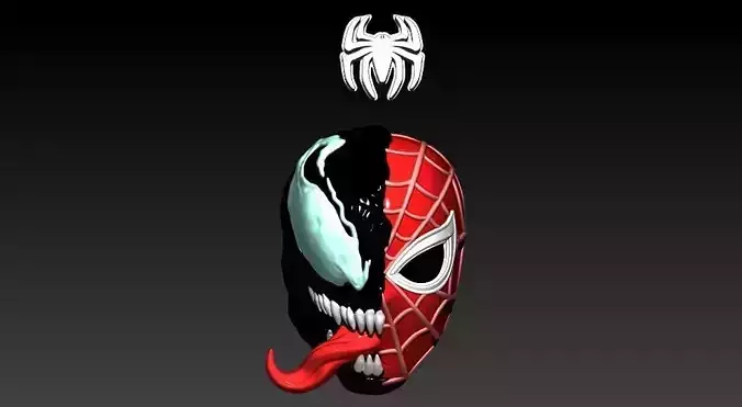 Venom Spider-Man Hybrid 3D Model High-Quality ZBrush Design