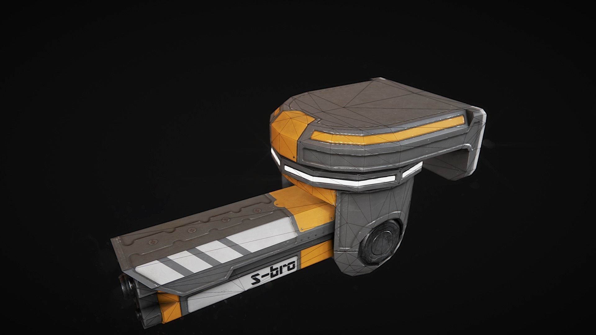 Surveillance camera S-bro Low-poly 3D model_1