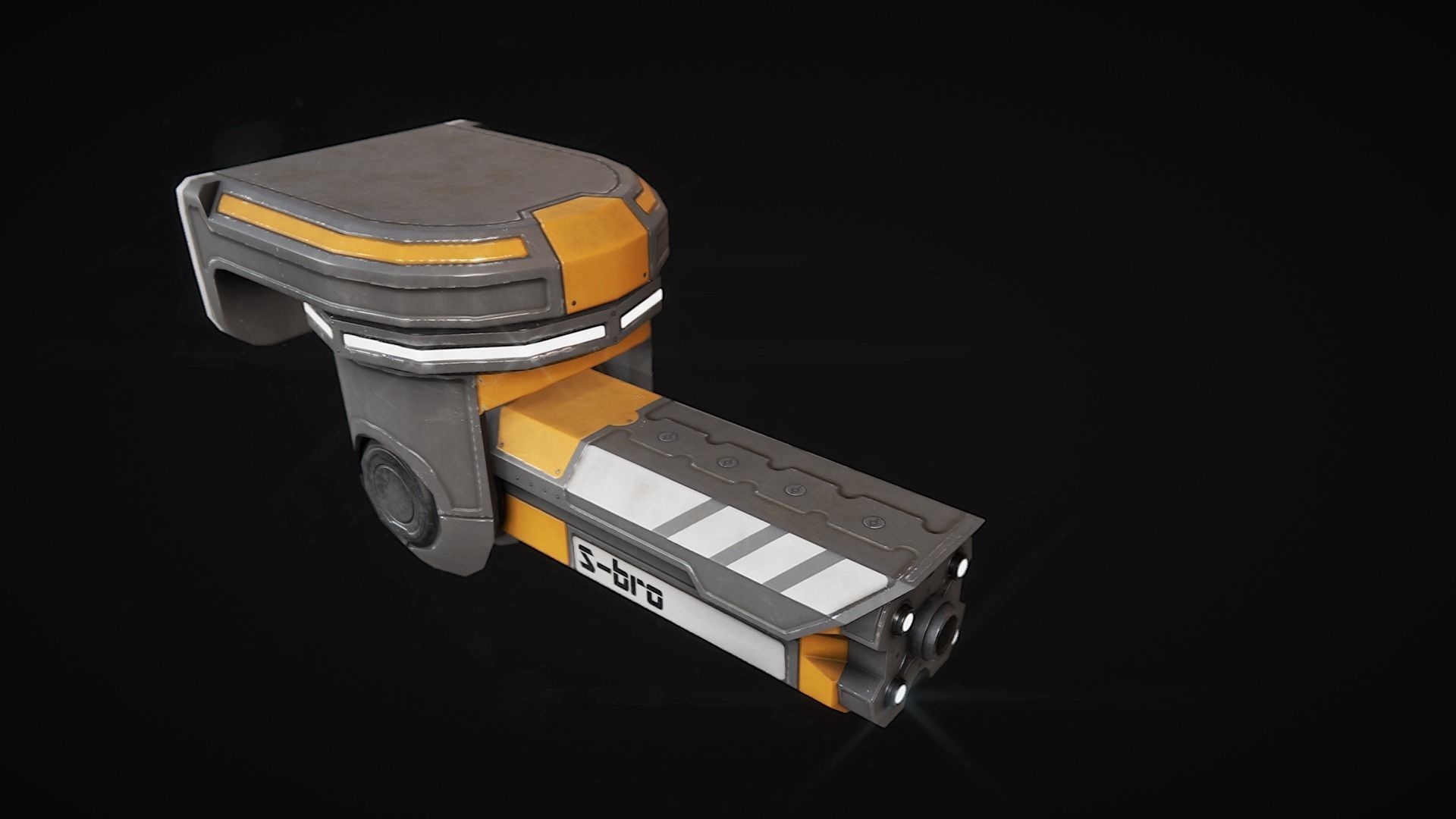 Surveillance camera S-bro Low-poly 3D model_2