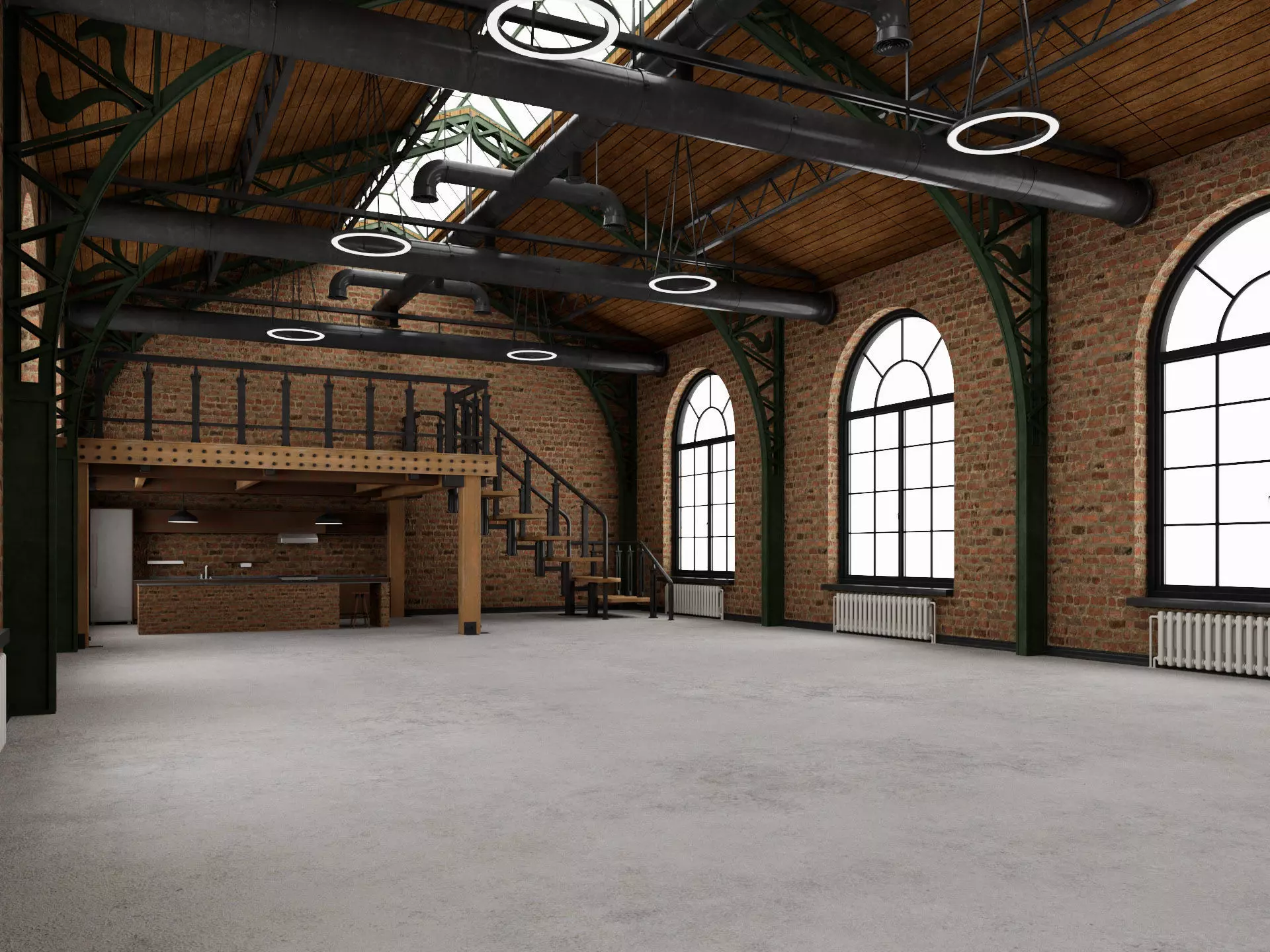 Loft interior 10 3D model_2