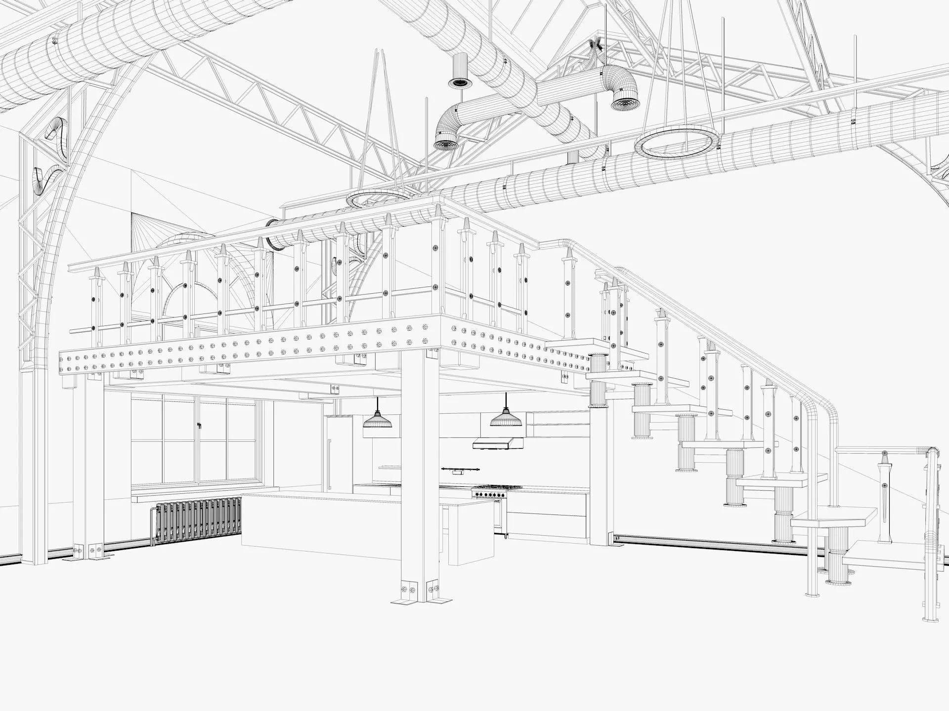 Loft interior 10 3D model_20