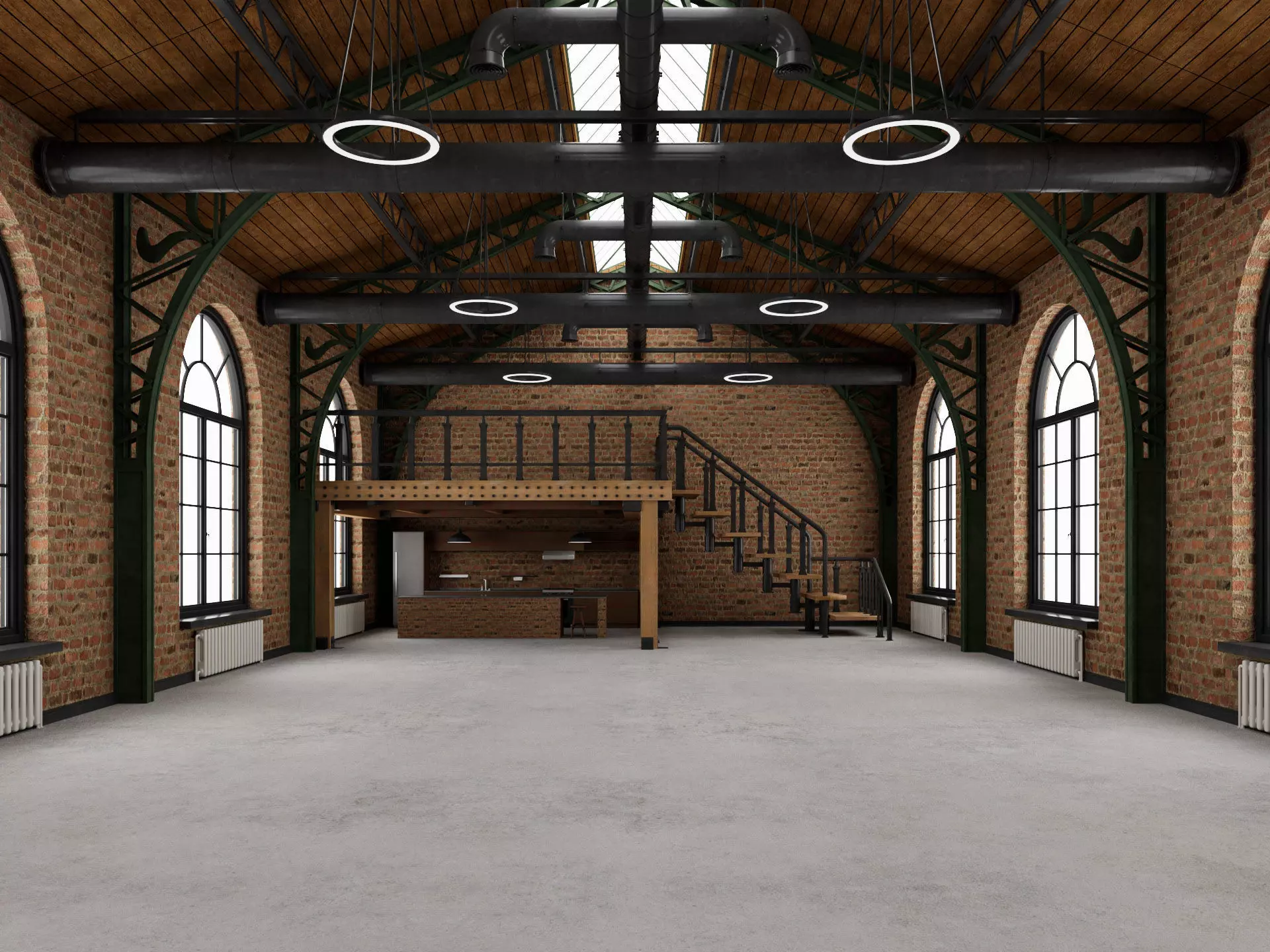 Loft interior 10 3D model_0