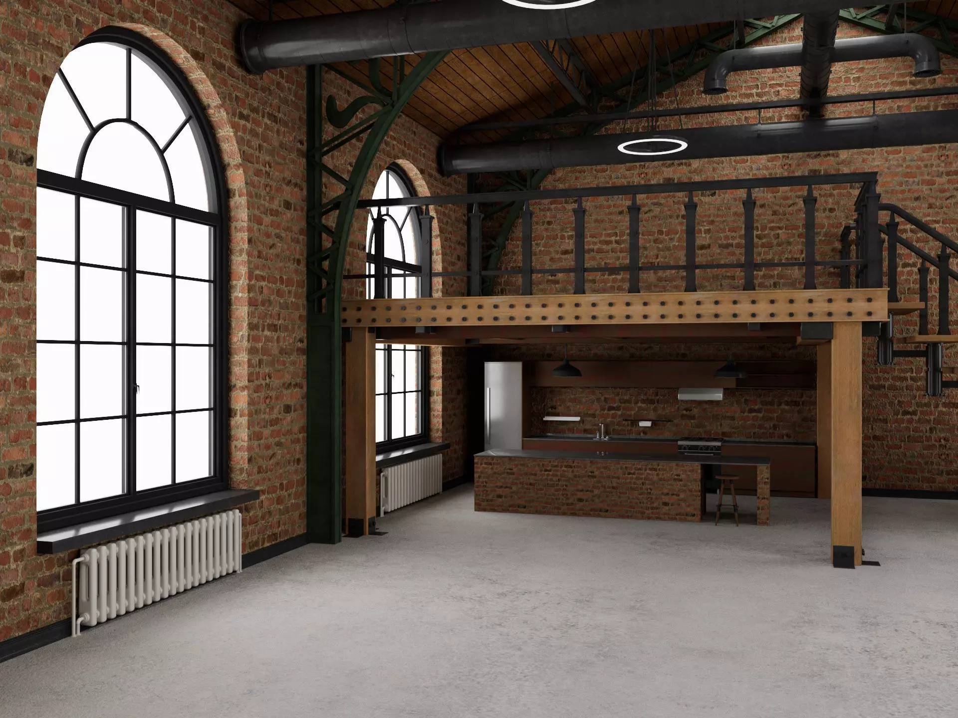Loft interior 10 3D model_10