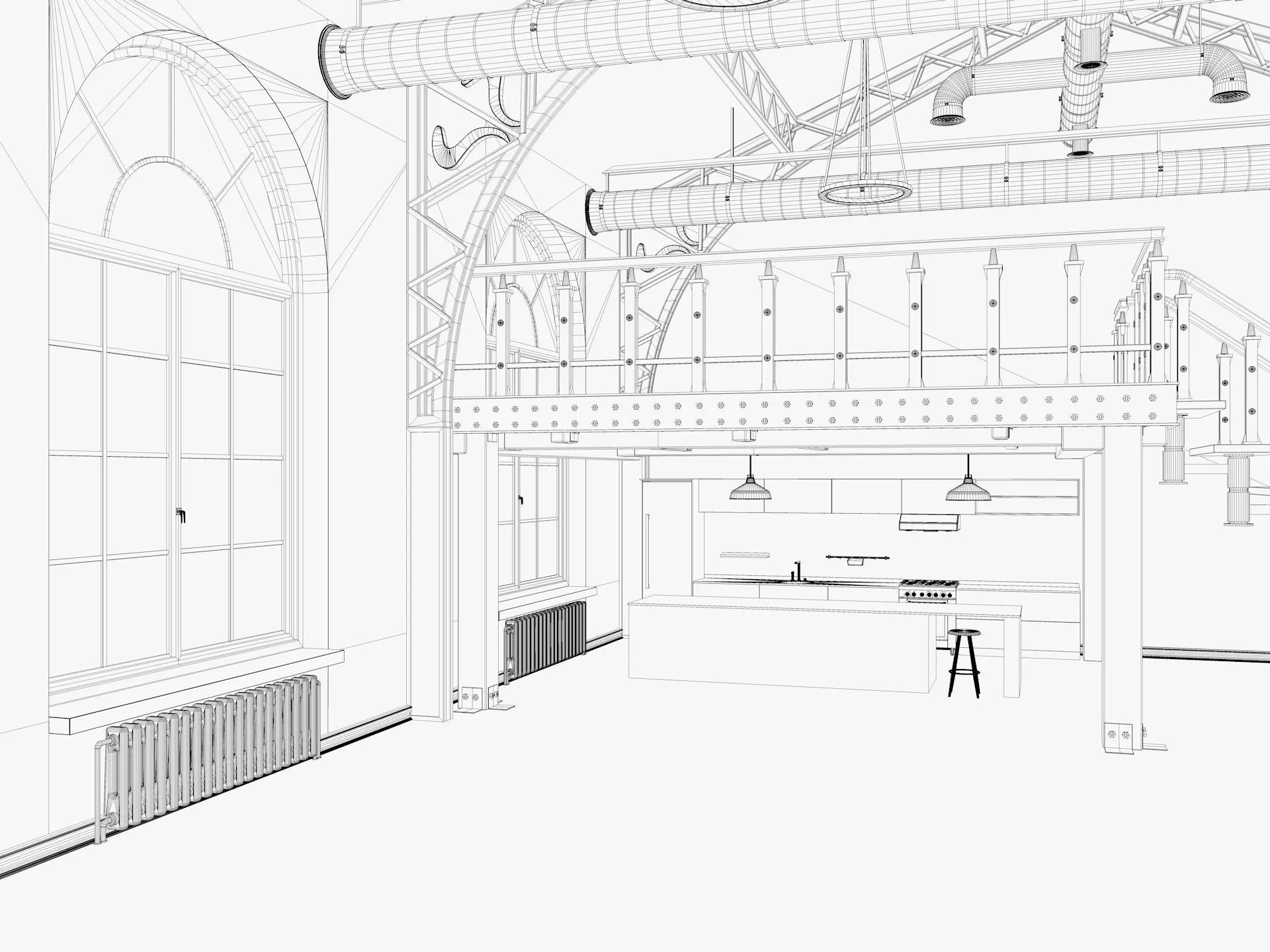 Loft interior 10 3D model_19