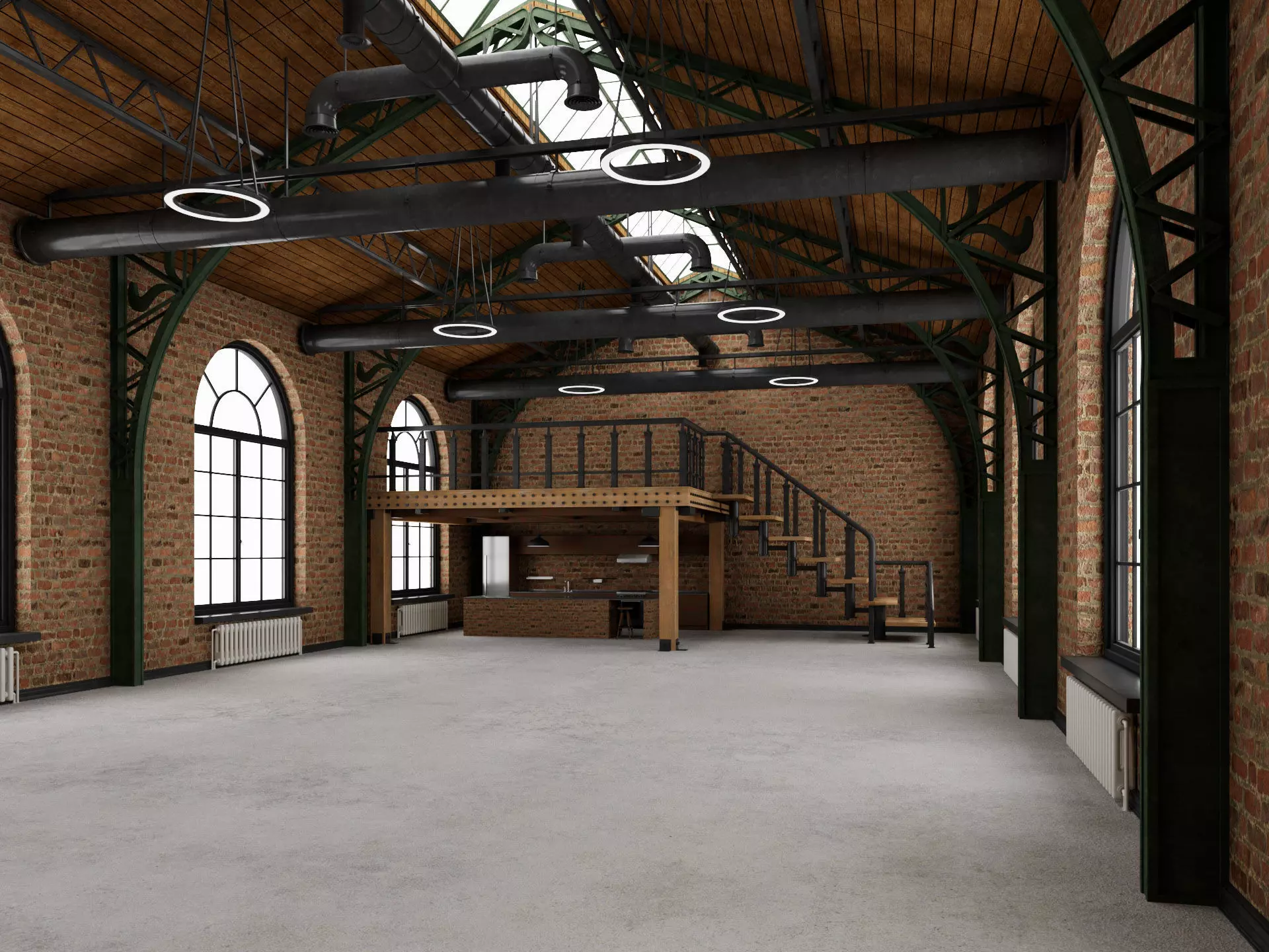 Loft interior 10 3D model_1