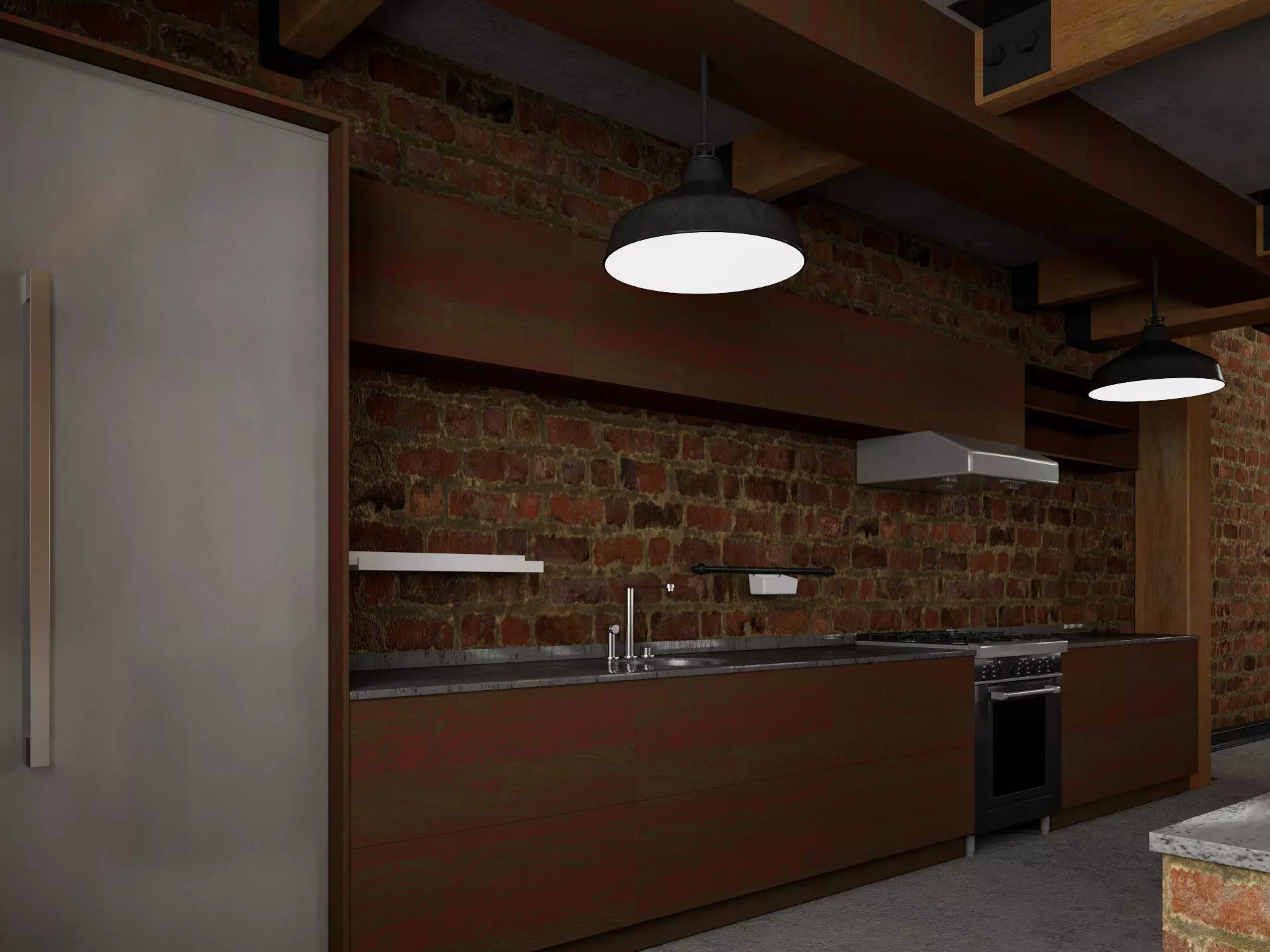 Loft interior 10 3D model_8