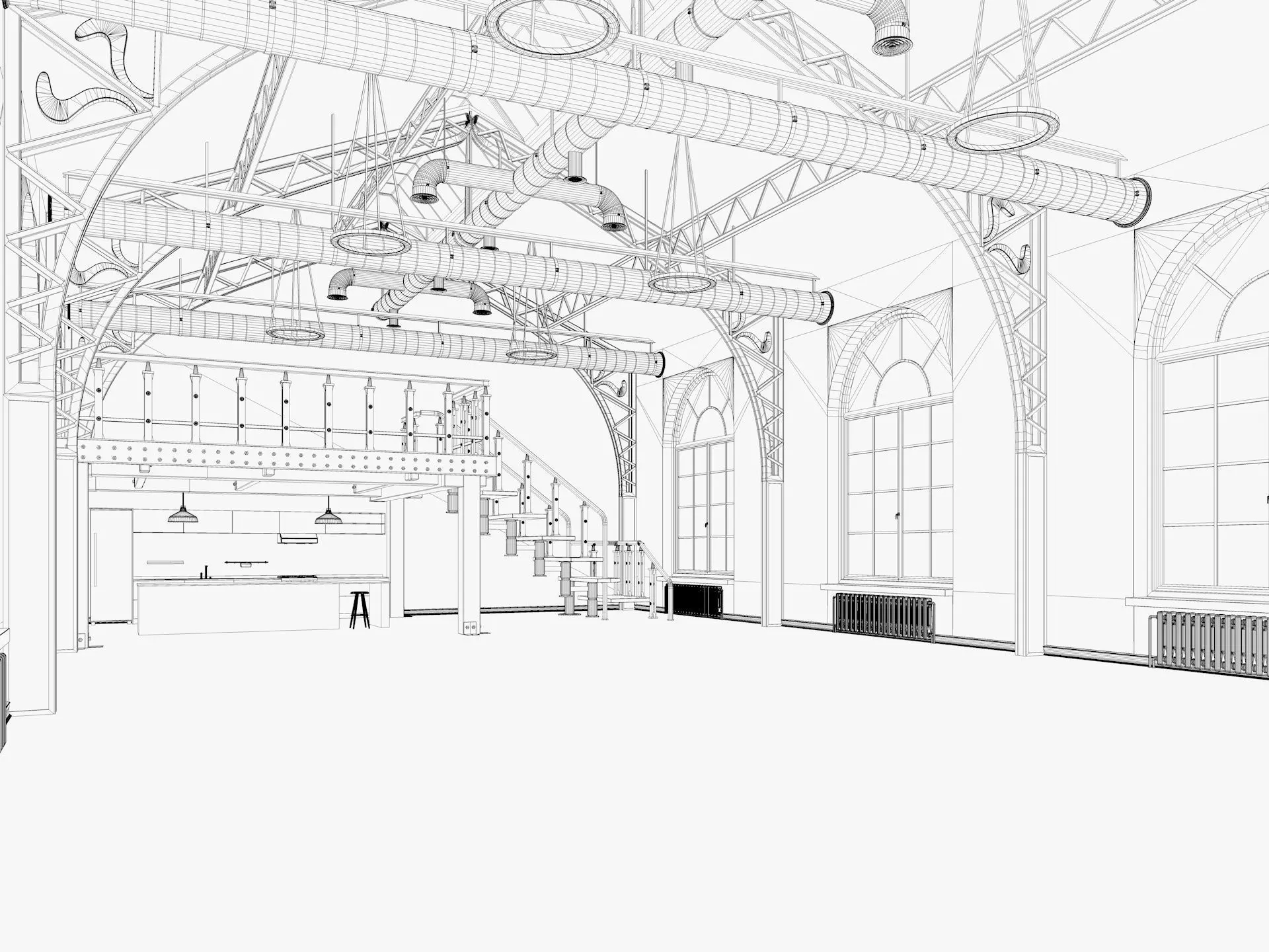 Loft interior 10 3D model_17