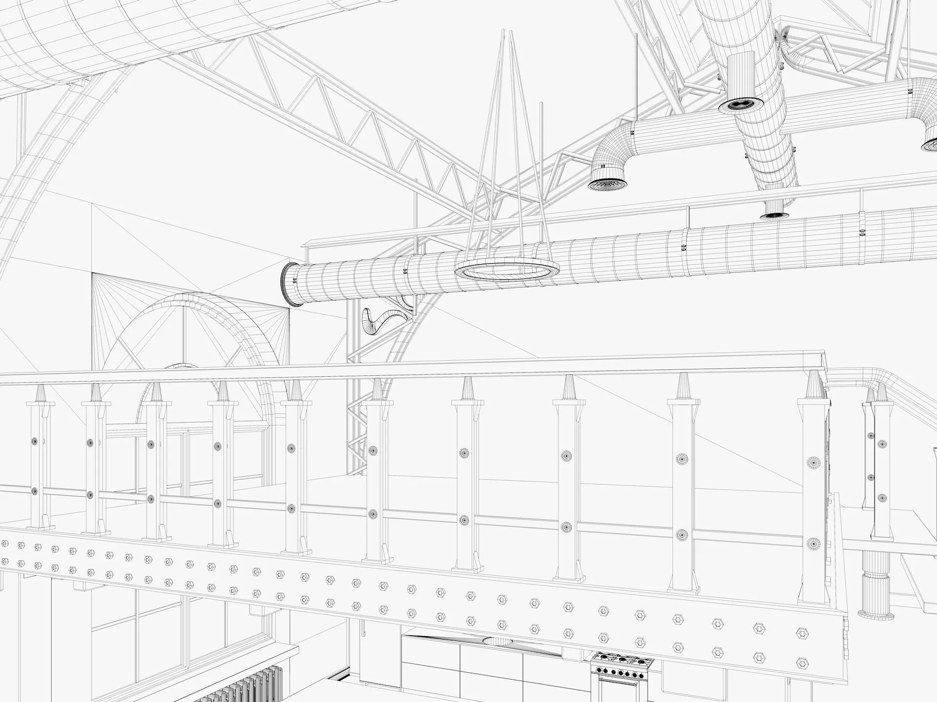 Loft interior 10 3D model_23