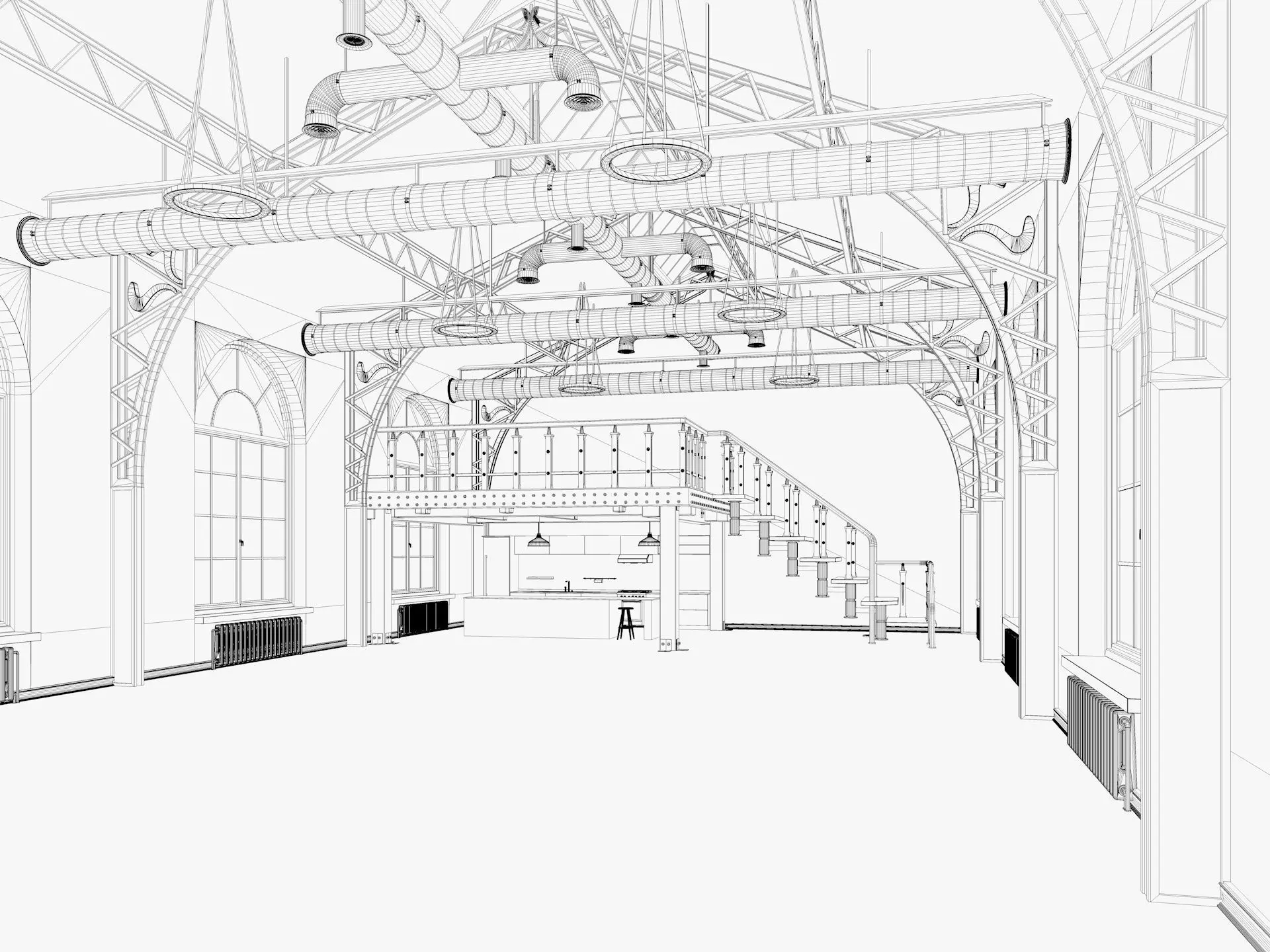 Loft interior 10 3D model_13