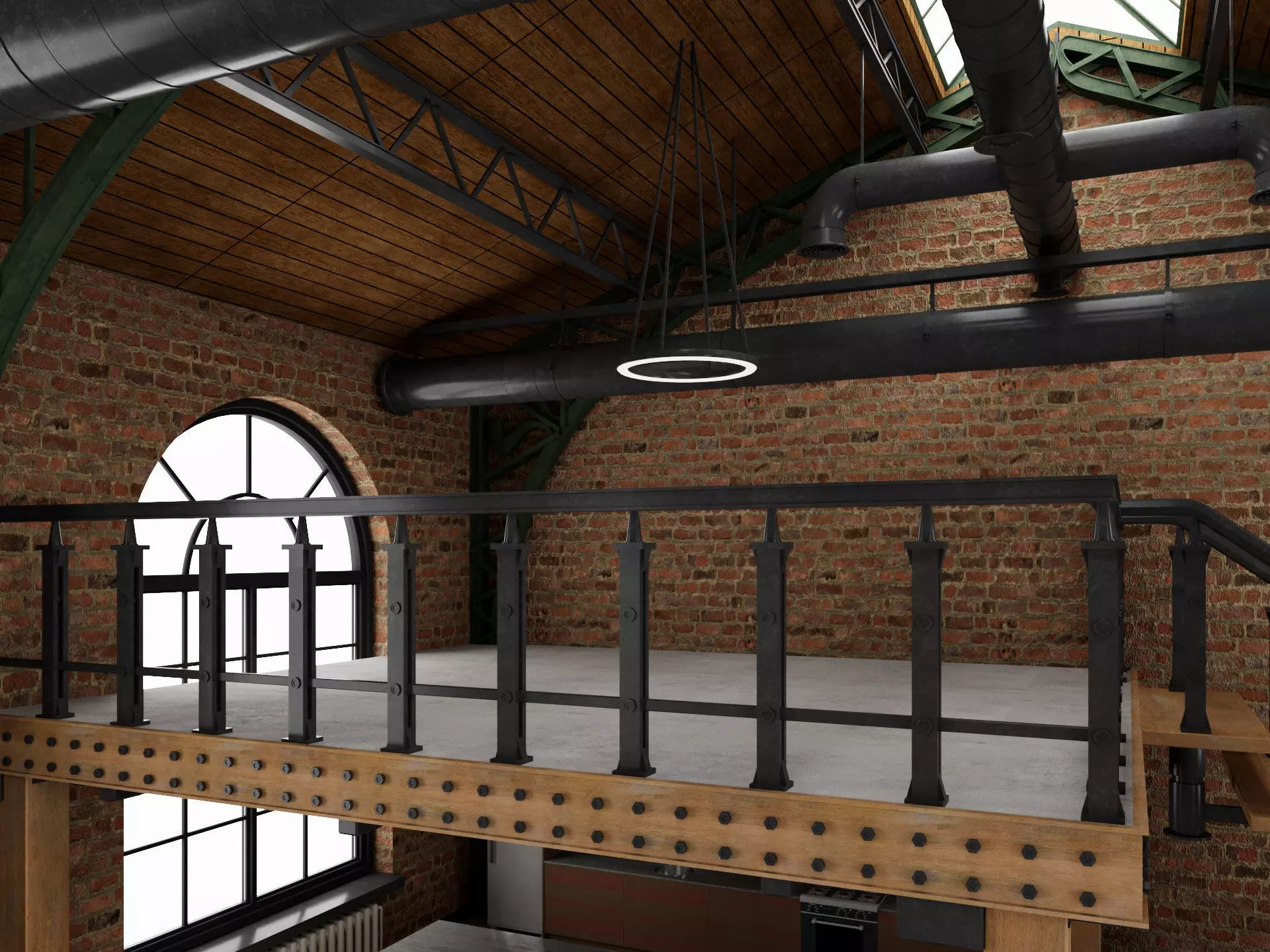 Loft interior 10 3D model_9