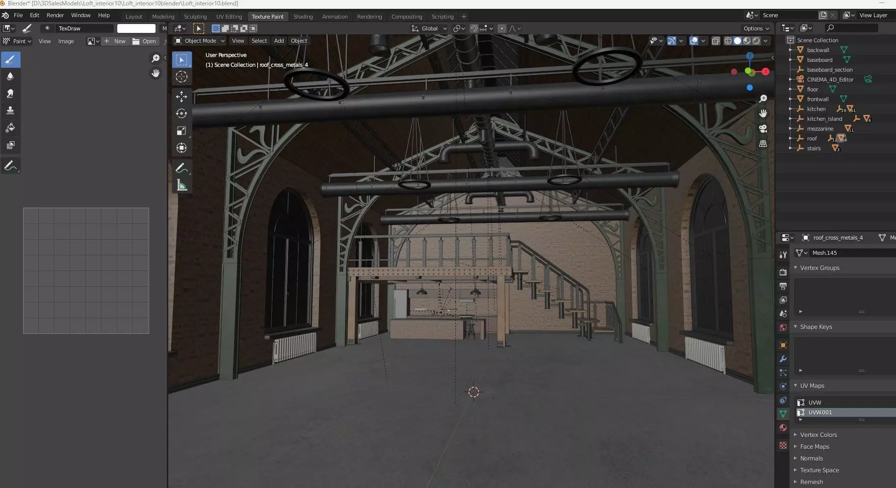 Loft interior 10 3D model_25