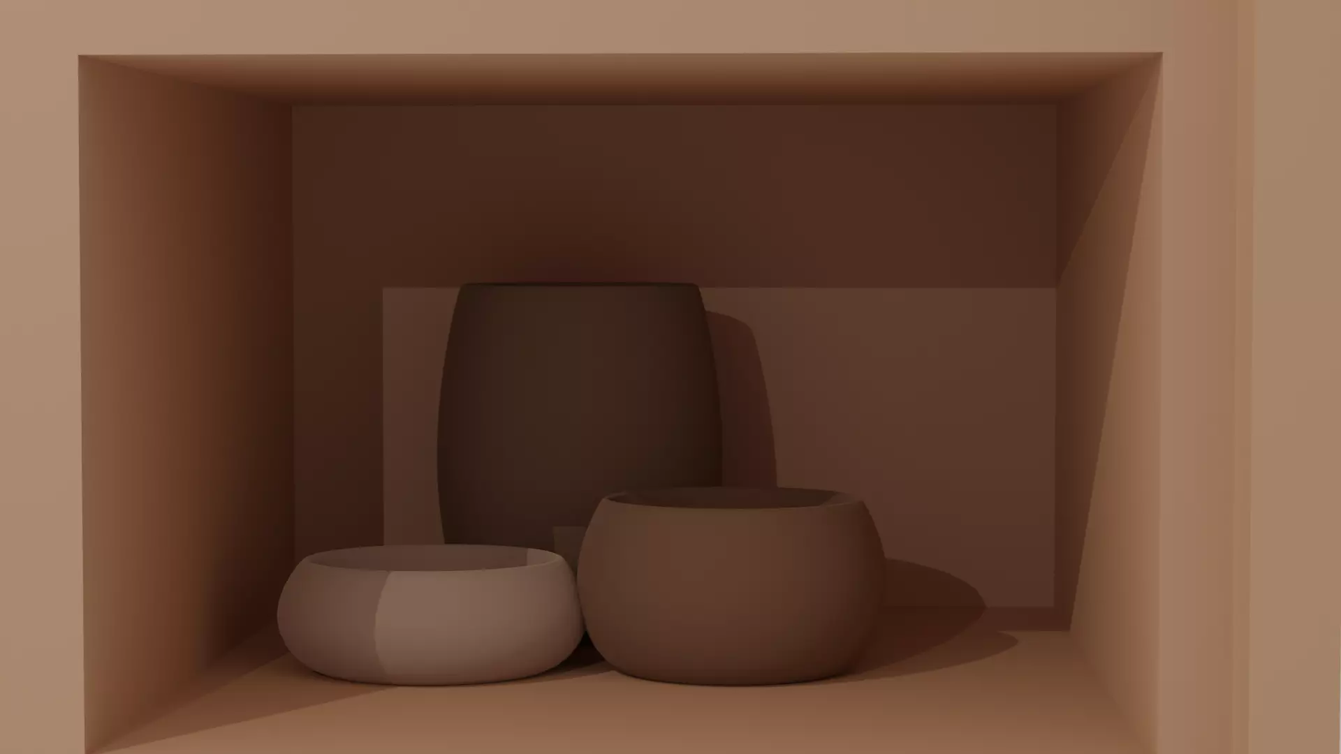 Modern TV cabinet with Decorative Vases and Books 3D Model Low-poly 3D model_5