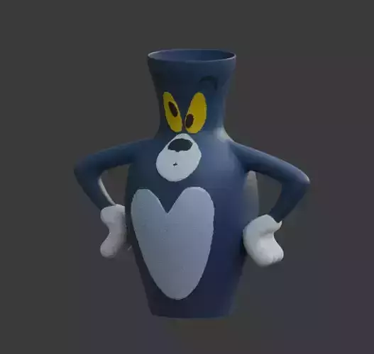 Tom cat vase - 3D Printable Tom Planter