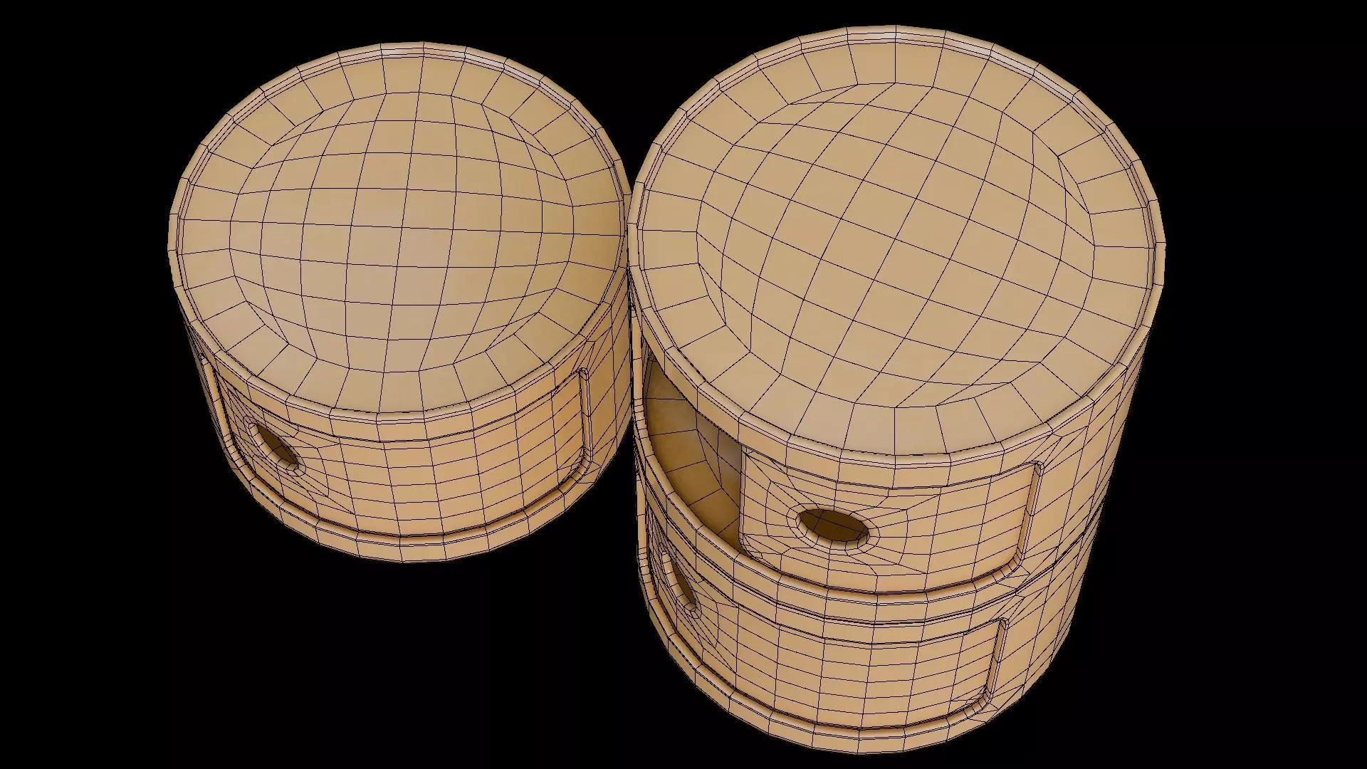 bedside cabinet 3D model_25