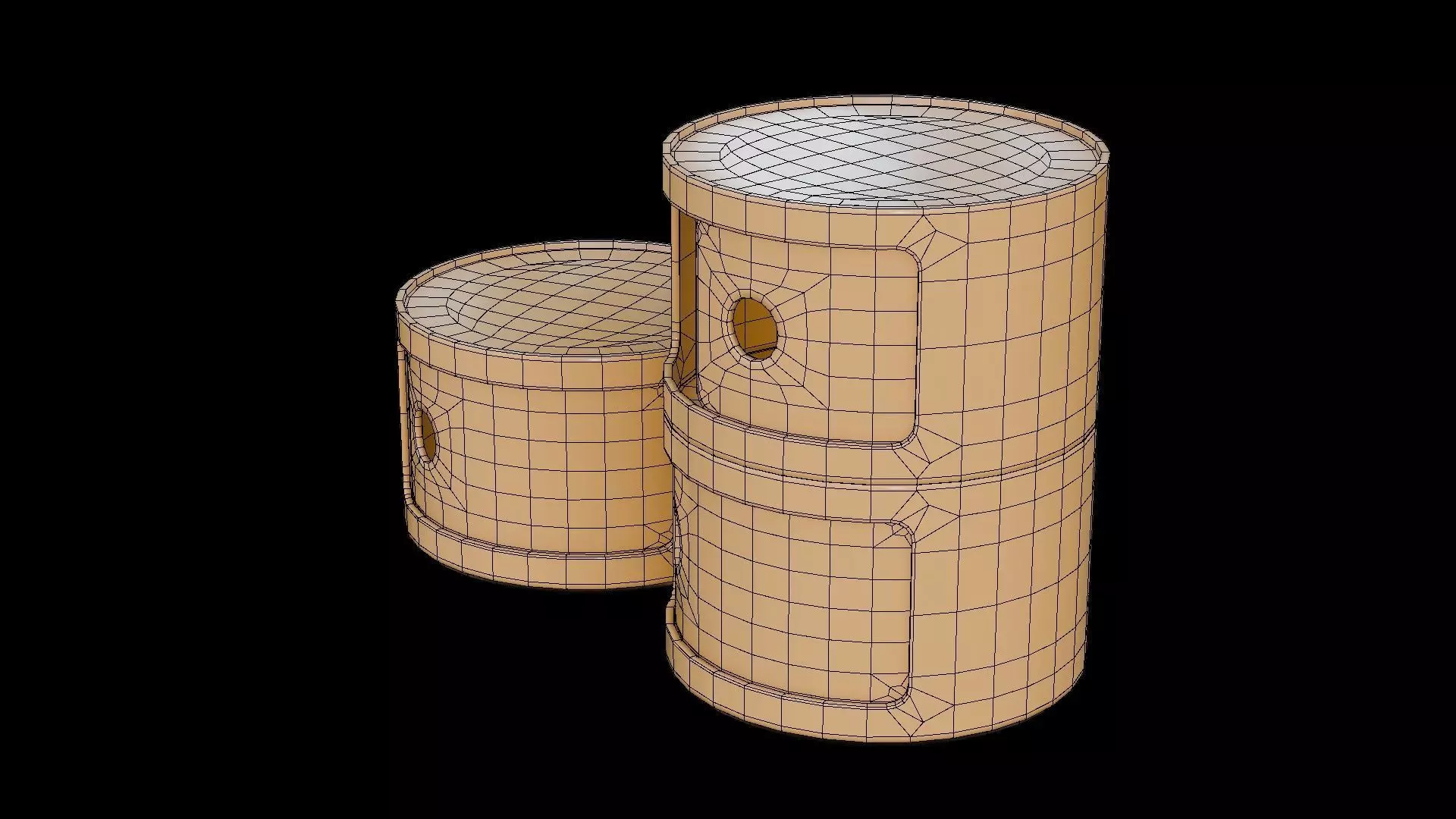 bedside cabinet 3D model_22