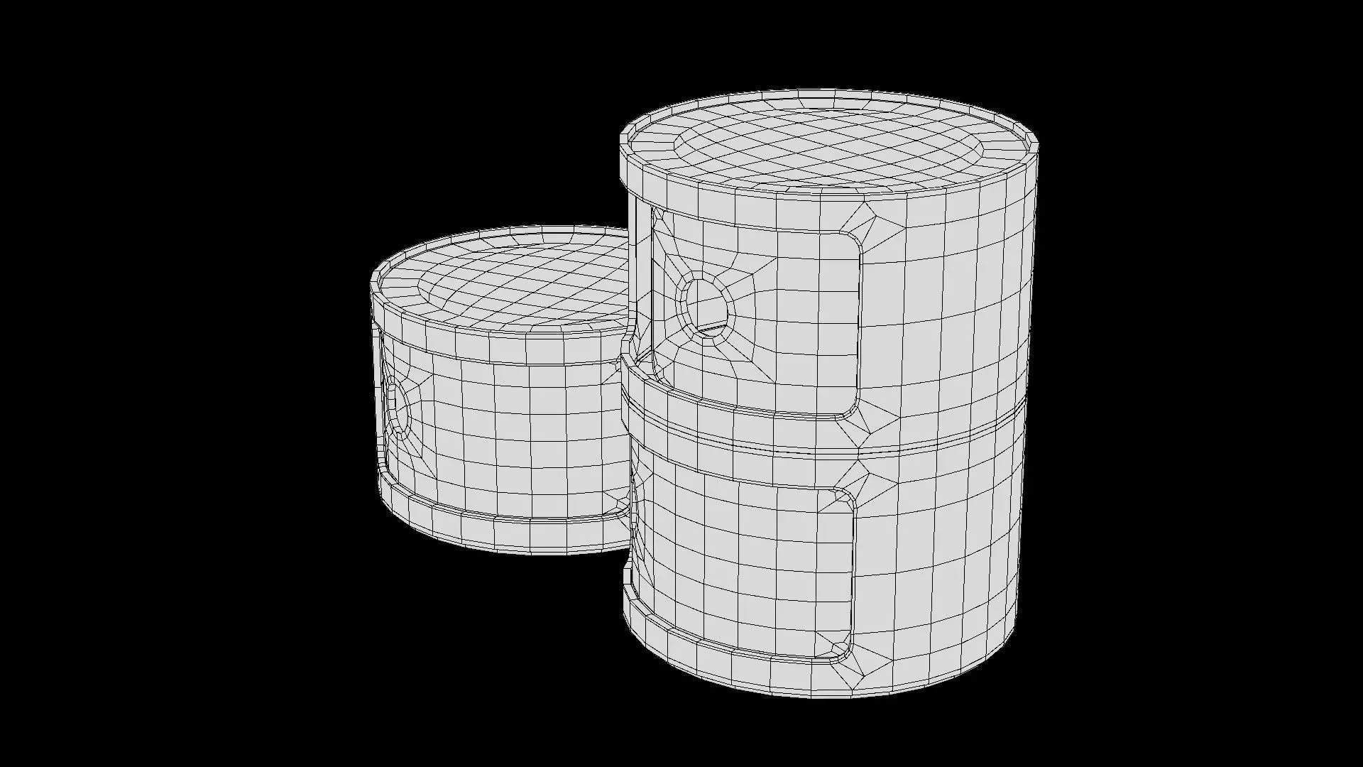 bedside cabinet 3D model_16